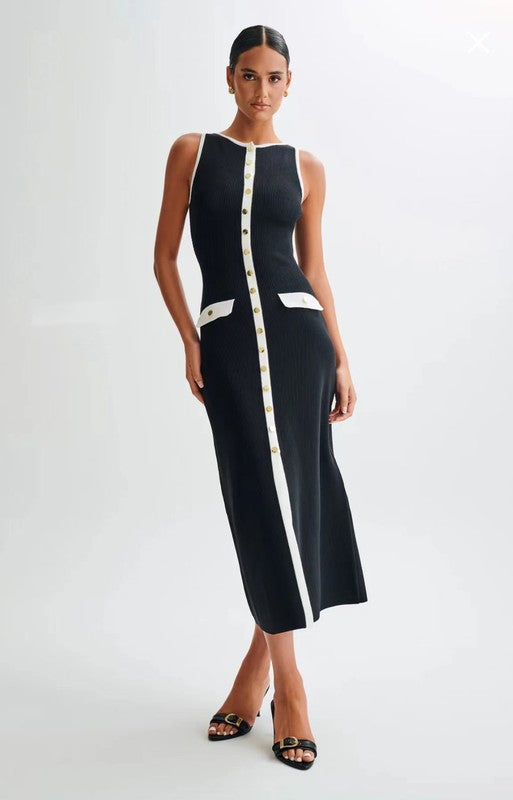 WOMEN FASHION LONG MIDI SWEATER DRESS
