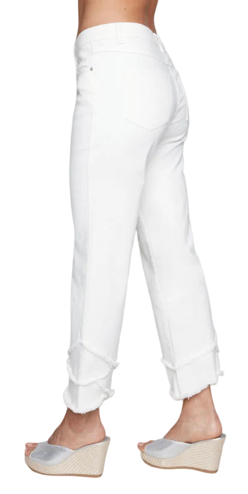 Carré Noir White Tulip Hem Jeans 7845